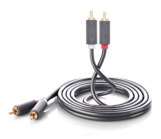 UGREEN Przewód 2x RCA Cinch do 2x RCA Cinch AV104 2m czarny - 1501467 - zdjęcie